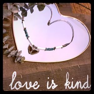 Turquoise Indian necklace with Butterfly